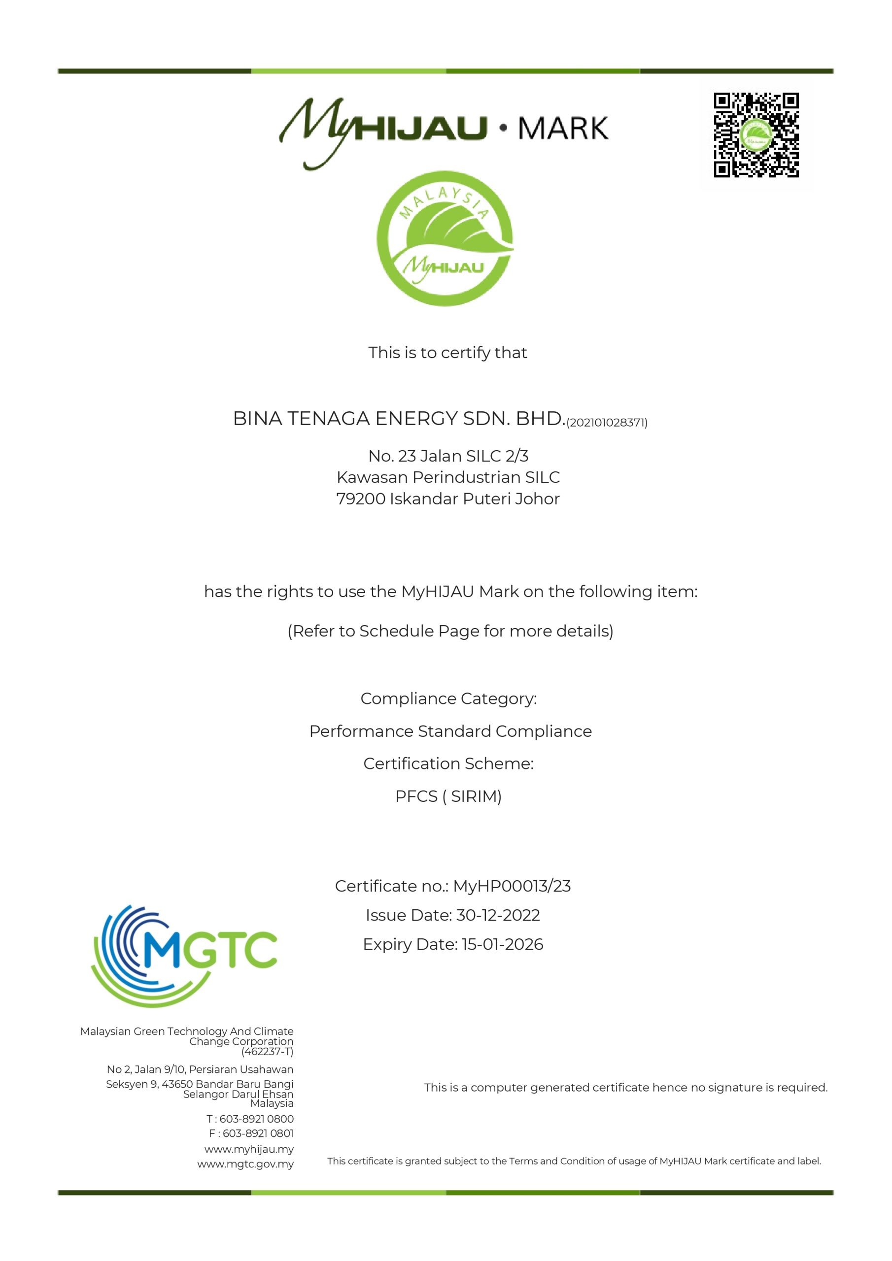 MyHijau Certification